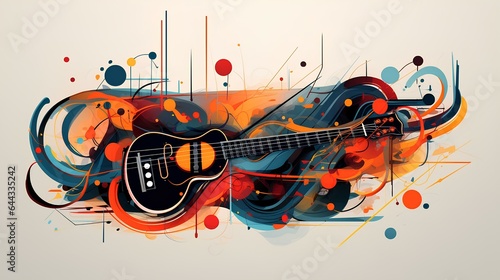 Abstract musical composition, creative illustration.