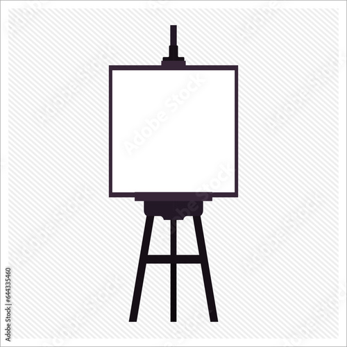 easel with blank canvas