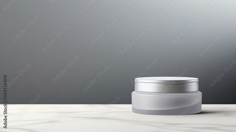 Cream cosmetic with gray color Cream cosmetic with gray color