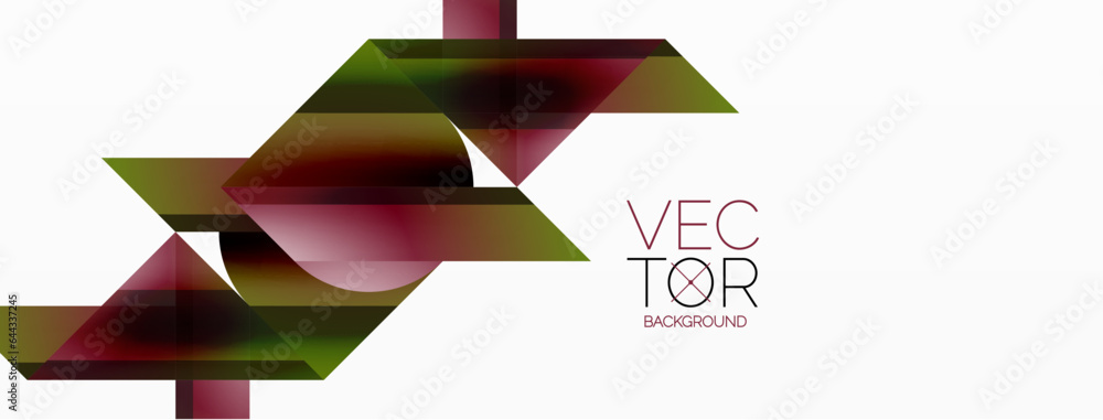 Vivid gradient triangles and circles on white. Mesmerizing fusion of shapes for digital designs, presentations, website banners, social media posts Vivid gradient triangles and circles on white. Mesmerizing fusion of shapes for digital designs, presentations, website banners, social media posts