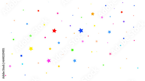 colorful confetti in form of stars
