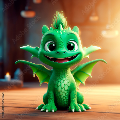 Cute green dragon © Aspirinka