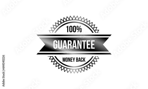 vector money back guarantee label photo