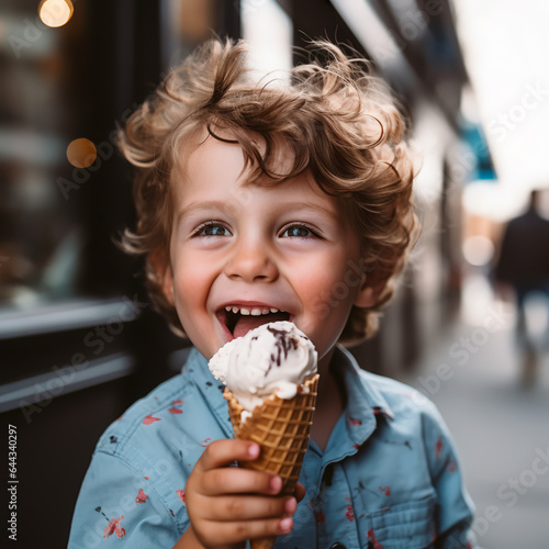Eat ice cream with enthusiasm because it is very delicious