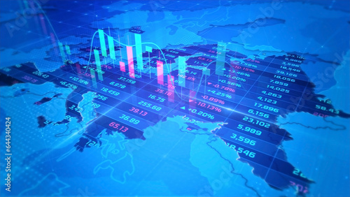 Europe stock market and economic business growth