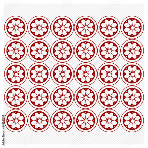 seamless pattern with red flowers chinesse year