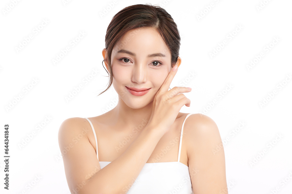 Beautiful young asian woman with clean fresh skin on white background, Face care, Facial treatment, Cosmetology, beauty and spa, Asian women portrait. Beautiful young asian woman with clean fresh skin on white background, Face care, Facial treatment, Cosmetology, beauty and spa, Asian women portrait.