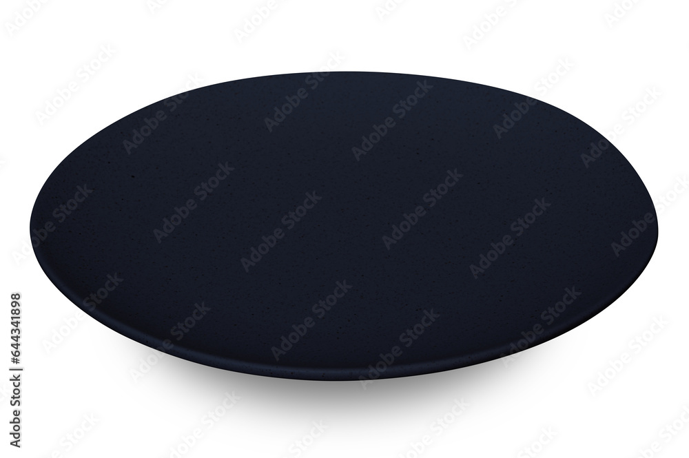 Black circle ceramics plate isolated on white background. Black circle ceramics plate isolated on white background.