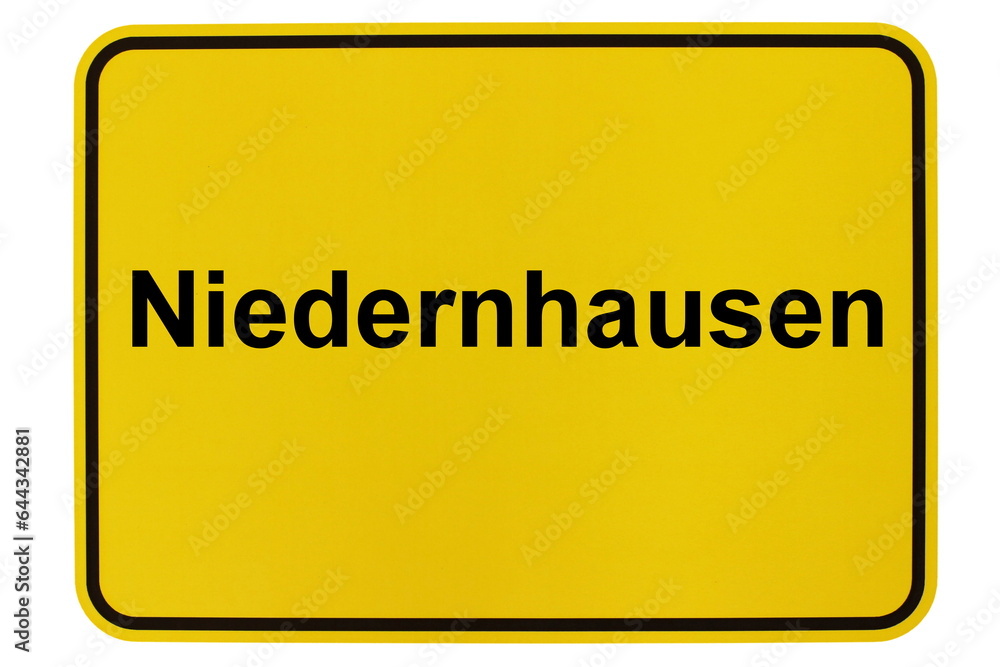 Illustration eines Ortsschildes der Gemeinde Niedernhausen in Hessen Illustration eines Ortsschildes der Gemeinde Niedernhausen in Hessen