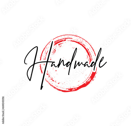 Handmade sign on white background