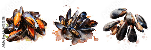 Mussels alone transparent background