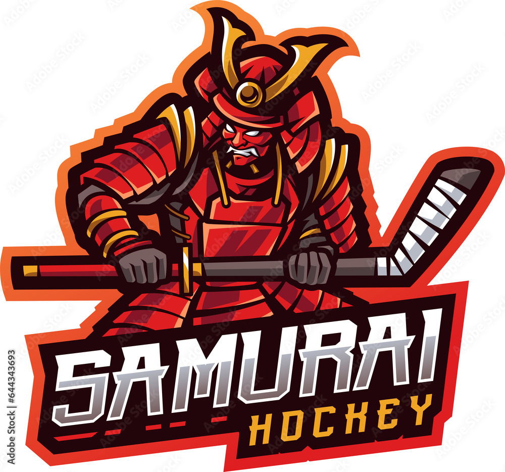 Samurai hockey esport mascot Samurai hockey esport mascot