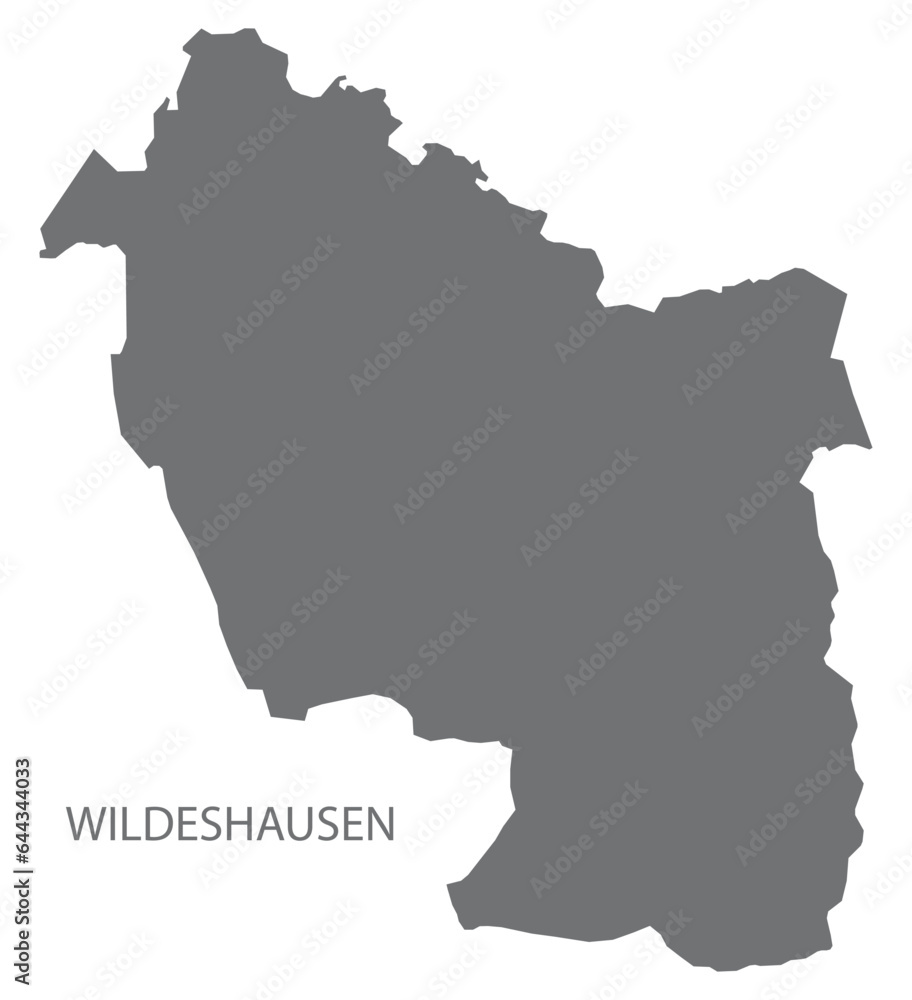 Wildeshausen German city map grey illustration silhouette shape