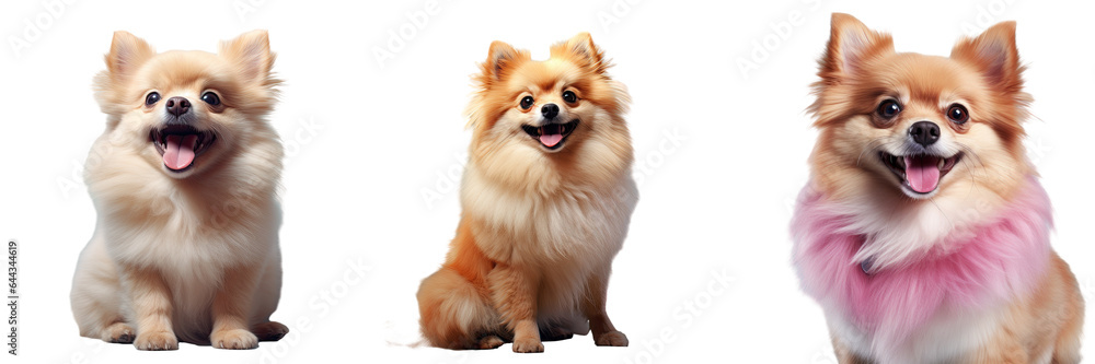 Pomeranian canine against transparent background