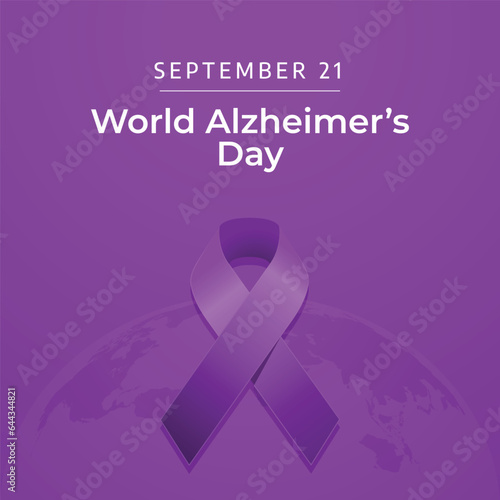 vector graphic of World Alzheimers Day good for World Alzheimers Day celebration. flat design. flyer design.flat illustration.