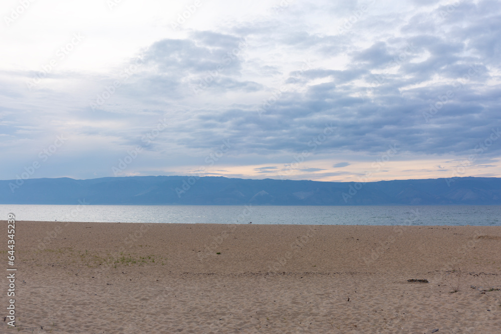 Baikal Lake Long Sand Olkhon Beach Baikal Lake Long Sand Olkhon Beach