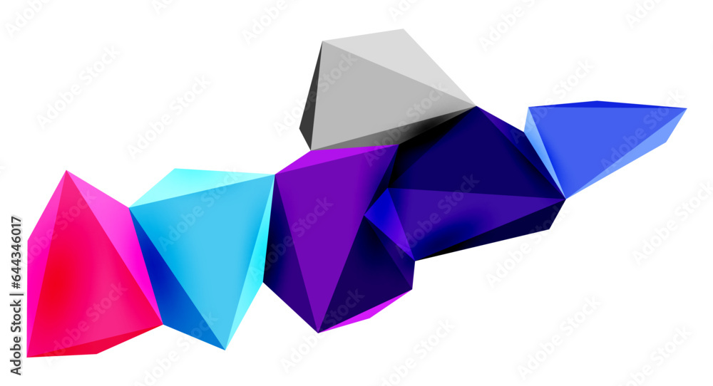 3d low poly triangle design elements 3d low poly triangle design elements