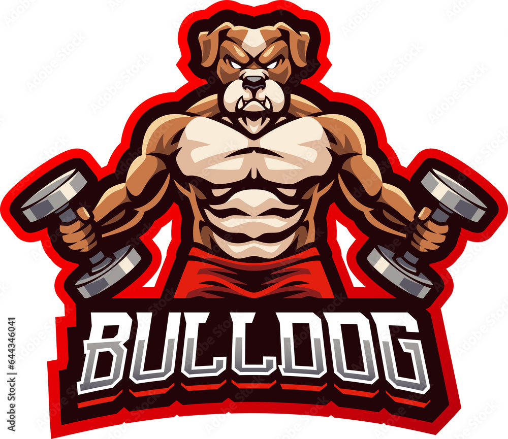 Bulldog gym esport mascot Bulldog gym esport mascot
