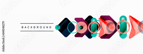 Abstract triangles and square minimal geometric background