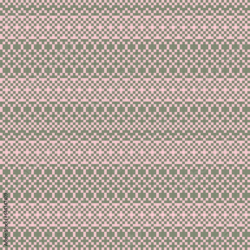 Neutral Colour Argyle Fair Isle Seamless Pattern Design