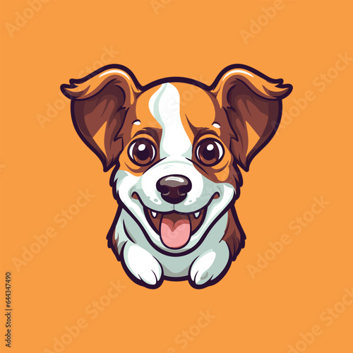 vector cute dog sticking her tongue out cartoon icon  © RABBI