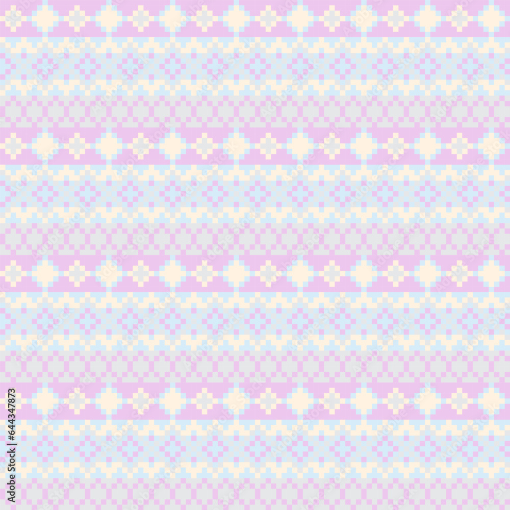 Pastels Argyle Fair Isle Seamless Pattern Design Pastels Argyle Fair Isle Seamless Pattern Design