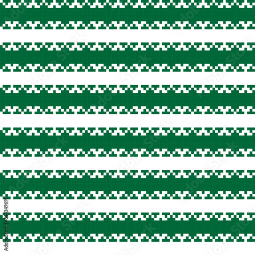 Green Argyle Fair Isle Seamless Pattern Design