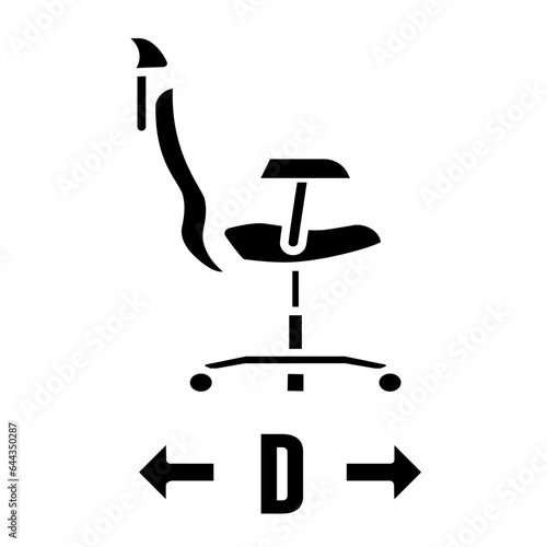 chair depth size icon
