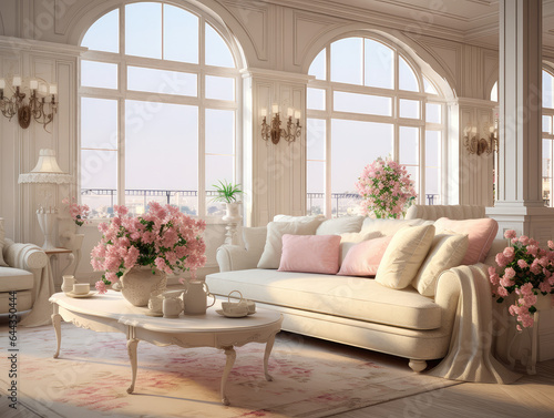 Living room in Shabby Chic style 3d