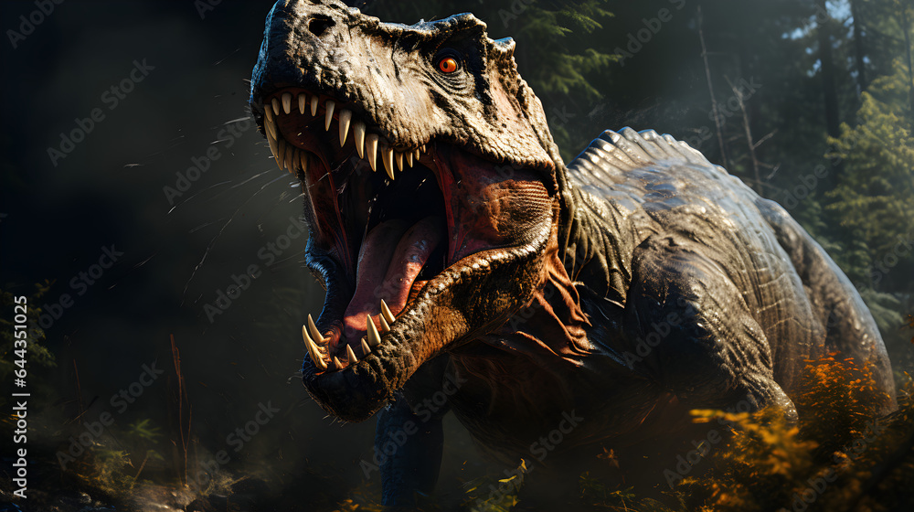 Fototapeta premium Tyrannosaurus Rex in the jungle