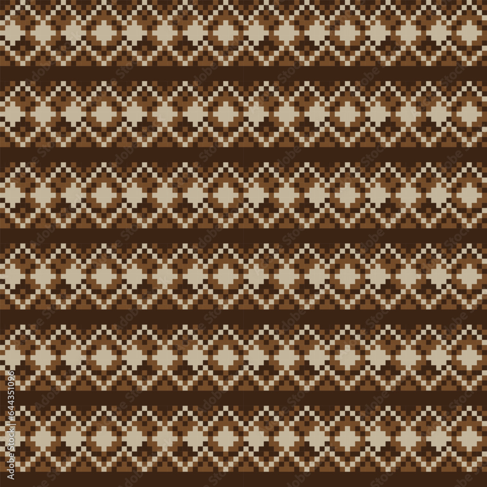 Neutral Colour Argyle Fair Isle Seamless Pattern Design Neutral Colour Argyle Fair Isle Seamless Pattern Design