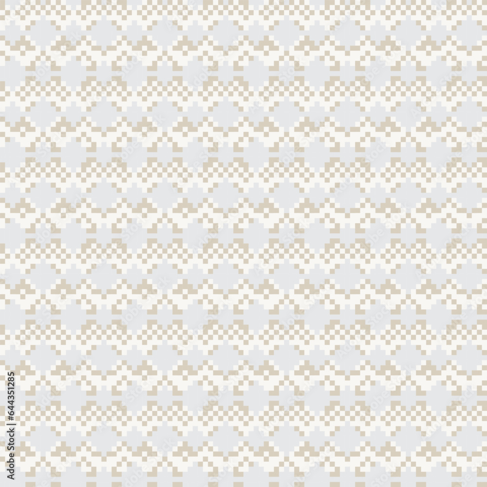 Neutral Colour Argyle Fair Isle Seamless Pattern Design Neutral Colour Argyle Fair Isle Seamless Pattern Design