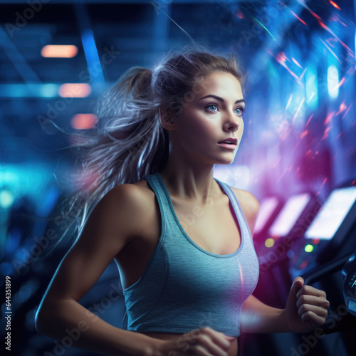 Woman exercising workout in gym. Healthy lifestyle lifestyle © mirexon