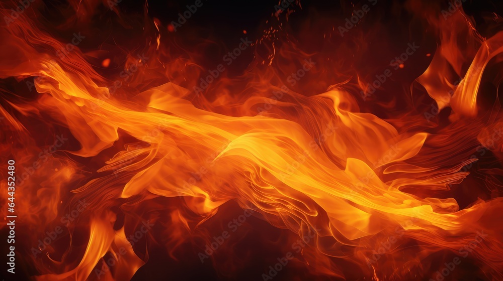 abstract fire background, AI generated Image