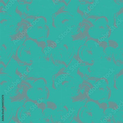 Green Abstract Brush Strokes Seamless Pattern Design