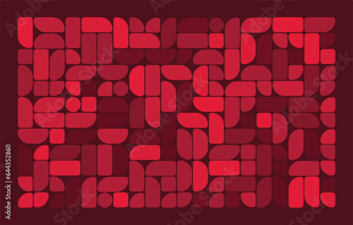 Color Bauhaus Geometric Pattern Background