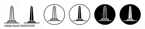 Fotografia obelisk icon set