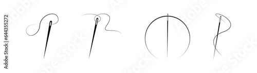 Needle icon set. Vector.