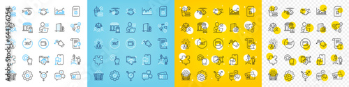 Vector icons set of Coal trolley, Wallet and Yoga line icons pack for web with Handshake, Bid offer, Report outline icon. Fast food, Delete file, Infochart pictogram. Court jury. Vector
