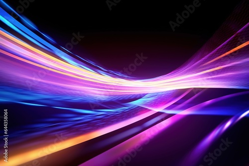 abstract futuristic background with pink blue glowing neon moving high speed wave lines and bokeh lights. Data transfer concept Fantastic wallpaper