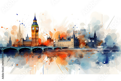 Abstract london illustration art background