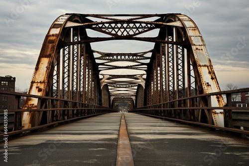 The famous Edmund Pettus Bridge, iconic for MLK's civil rights march from Selma to Montgomery. Generative AI photo