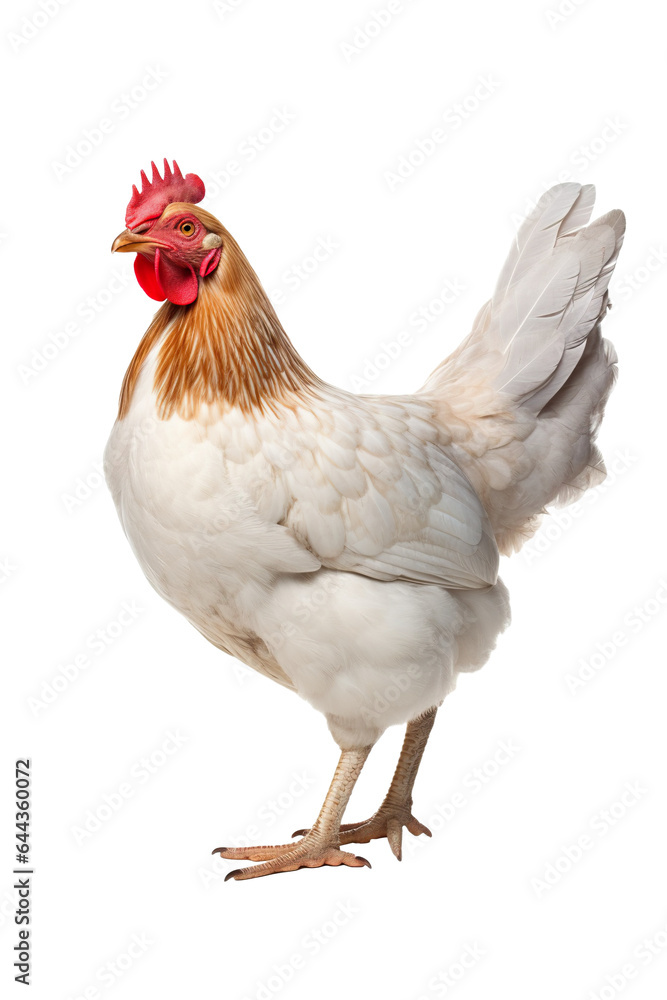Fototapeta premium Chicken isolated on white background PNG object