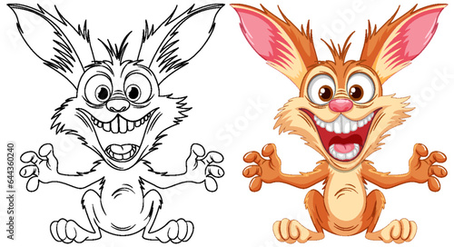 Crazy Rabbit Cartoon Freak Out