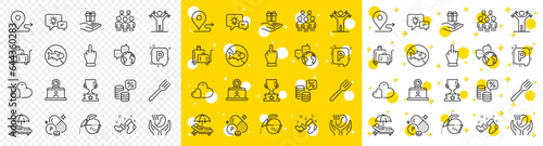 Outline World communication, Coffee pot and Journey line icons pack for web with Luggage trolley, Phosphorus mineral, Idea lamp line icon. Group people, Loyalty program, Parking pictogram icon. Vector