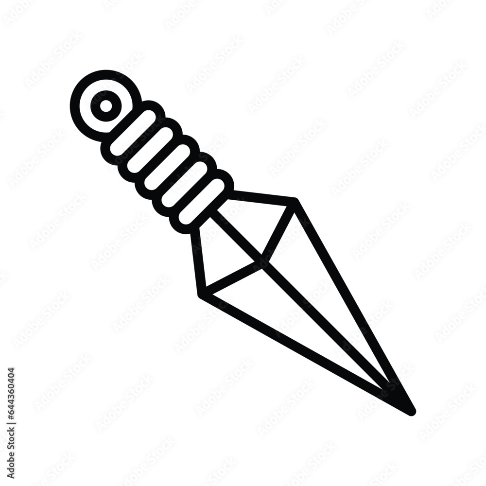kunai icon vector design template in white background kunai icon vector design template in white background