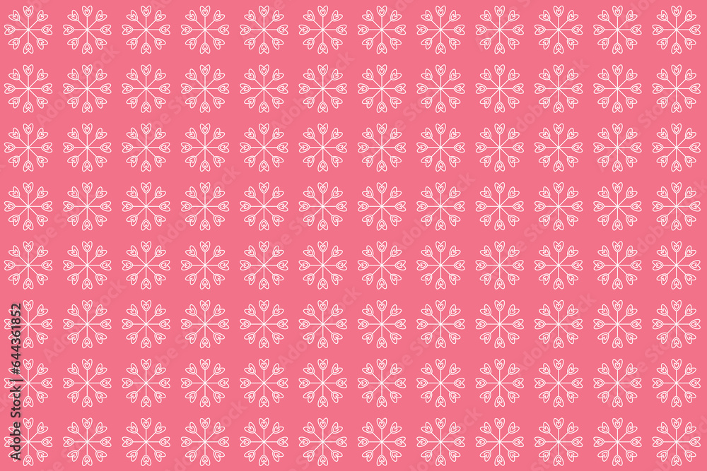 Seamless simple vector pattern with white snowflakes on pink background for bedclothes clothes card wrapping paper textile card wallpaper Design nappking tablecloth Winter New Year Christmas Holiday Seamless simple vector pattern with white snowflakes on pink background for bedclothes clothes card wrapping paper textile card wallpaper Design nappking tablecloth Winter New Year Christmas Holiday