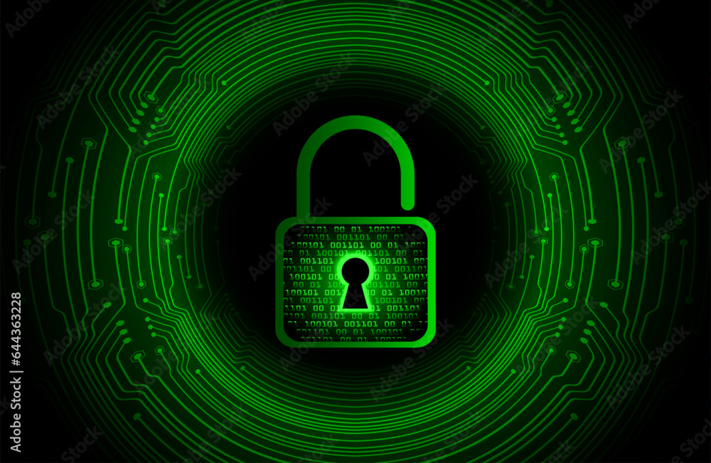 Closed Padlock on digital background, cyber security Closed Padlock on digital background, cyber security