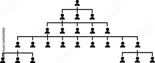 Organizational structure sign. Simple organizational structure. organizational hierarchical scheme. Community icon. organization icon. Organization Chart design