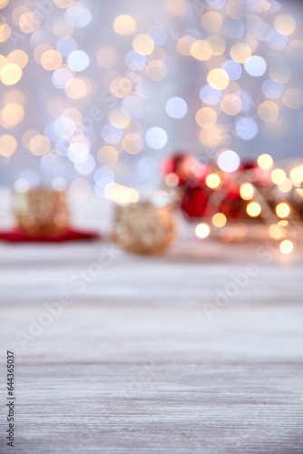 christmas lights on table